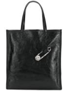 Versus Lion Head Clip Shopper Tote - Black