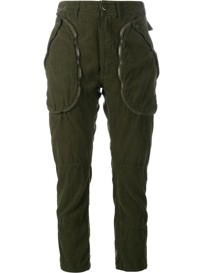 Faith Connexion Zip Pocket Cargo Pants, Women's, Size: Medium, Green, Cotton