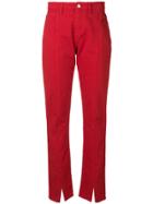 Msgm Slit Trousers - Red