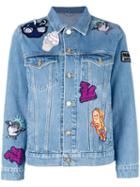 Kenzo Badges Denim Jacket, Women's, Size: Medium, Blue, Cotton