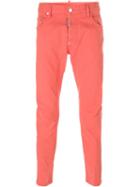 Dsquared2 'tidy Biker' Jeans, Men's, Size: 48, Pink/purple, Cotton/spandex/elastane