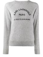 Karl Lagerfeld Address Logo Sweatshirt - Grey