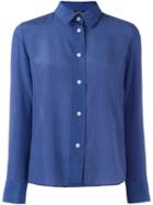 A.p.c. Striped Shirt, Women's, Size: 38, Blue, Silk