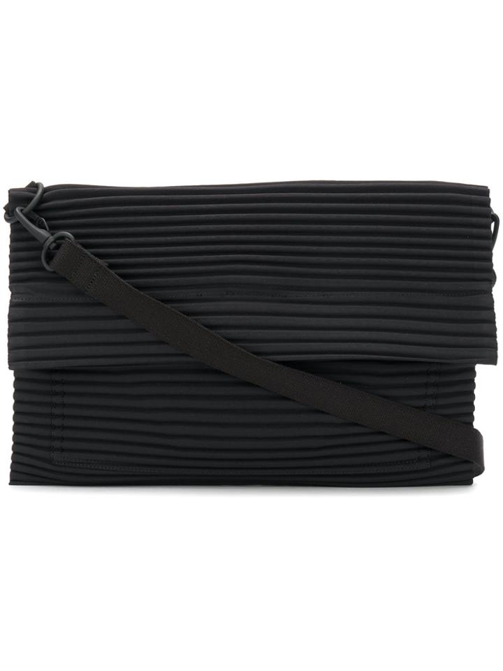 Homme Plissé Issey Miyake Foldover Pleated Pouch - Black