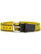 Moschino Measuring Tape Belt - Yellow