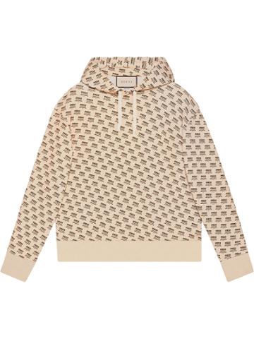 Gucci Gucci Invite Stamp Cotton Sweatshirt - Neutrals