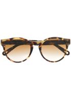 Chloé Eyewear Tortoiseshell Round Sunglasses - Brown