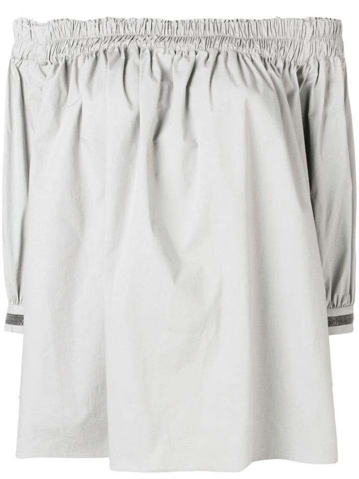 Fabiana Filippi Off The Shoulder Blouse - Grey