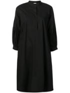 Odeeh Pleated Sleeve Dress - Black