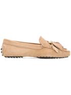 Tod's Gommino Feather Tassel Loafers - Neutrals