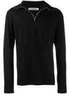 Jil Sander Half Zip Long-sleeve Top - Black