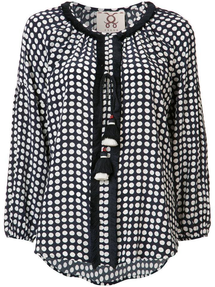 Figue Tula Blouse, Women's, Size: Small, Blue, Silk