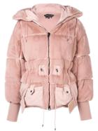 Tom Ford Faux Beaver Padded Bomber-jacket - Pink