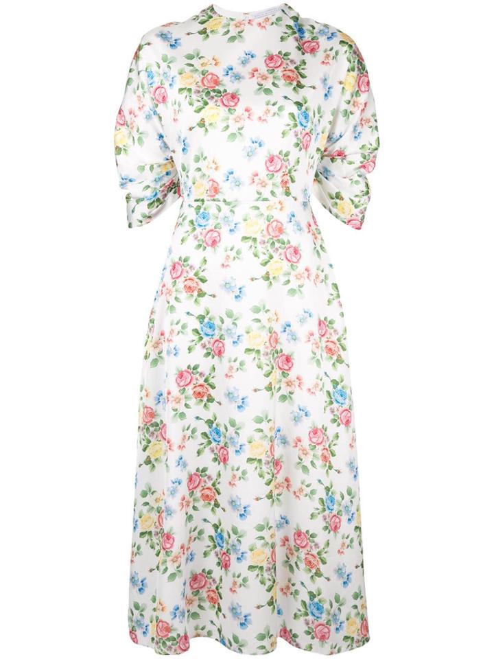 Emilia Wickstead Floral Print Dress - White