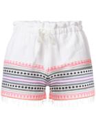 Lemlem Embroidered Stripes Shorts - White