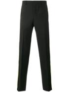 Givenchy - Striped Trim Trousers - Men - Cotton/acetate/viscose/wool - 46, Black, Cotton/acetate/viscose/wool