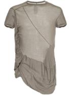 Rick Owens Sheer Asymmetric T-shirt - Grey