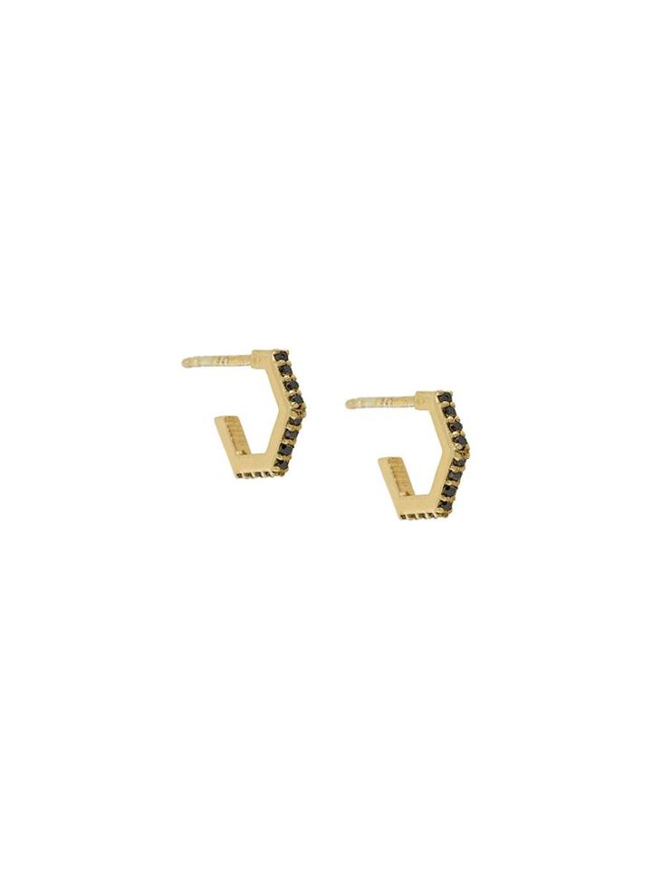 Rachel Jackson 'hexagon' Earrings - Metallic