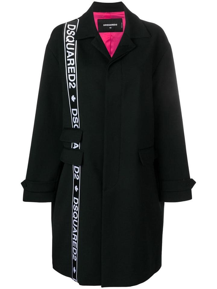 Dsquared2 Side Logo Coat - Black