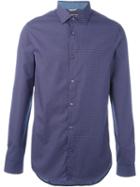 Michael Kors Micro Print Shirt, Men's, Size: Xxl, Blue, Cotton