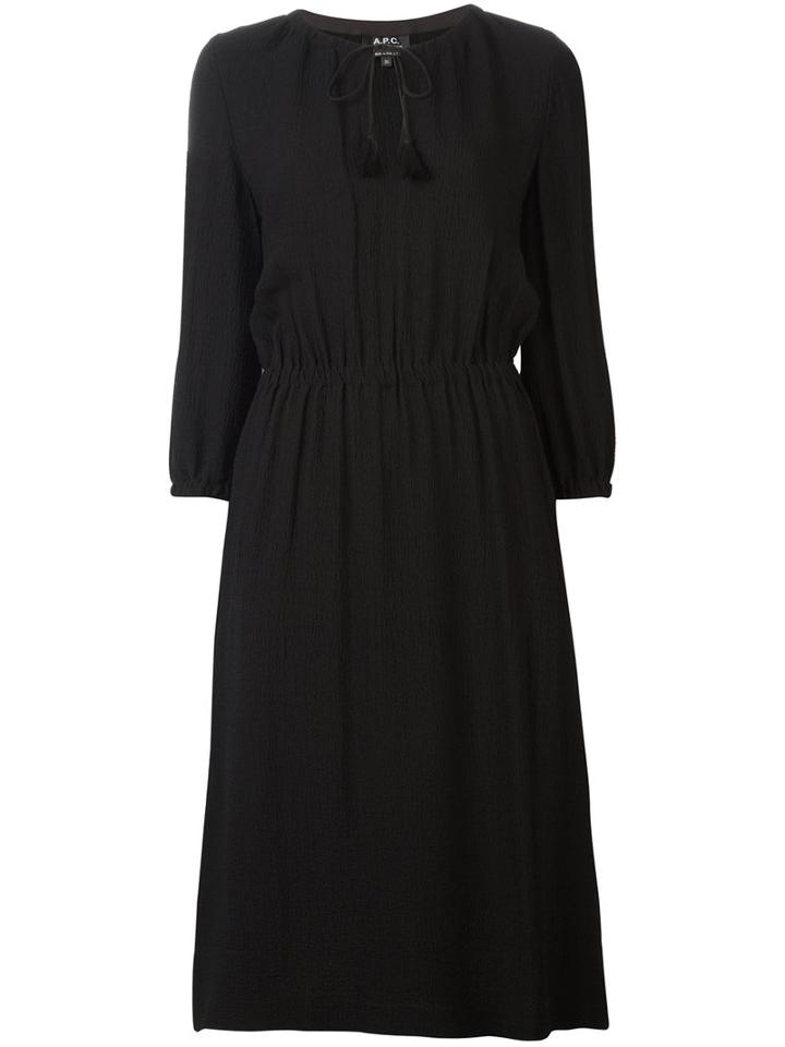 A.p.c. Flared Dress, Women's, Size: 34, Black, Spandex/elastane/viscose