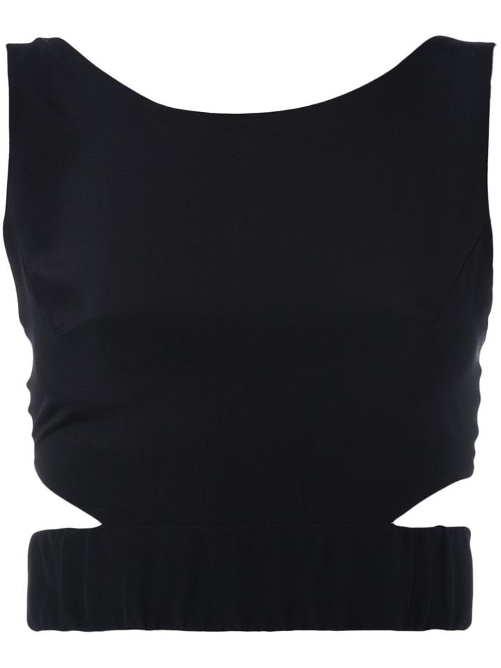 Zeus+dione - Arete Crop Top - Women - Silk - 36, Black, Silk