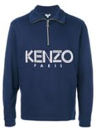 Kenzo Zip Placket Top - Blue