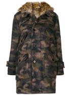 Equipe '70 Camouflage Print Parka - Green