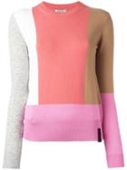 Kenzo Colour Block Jumper, Women's, Size: Small, Nude/neutrals, Cashmere/wool/cotton