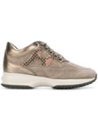 Hogan Metallic Lace-up Sneakers