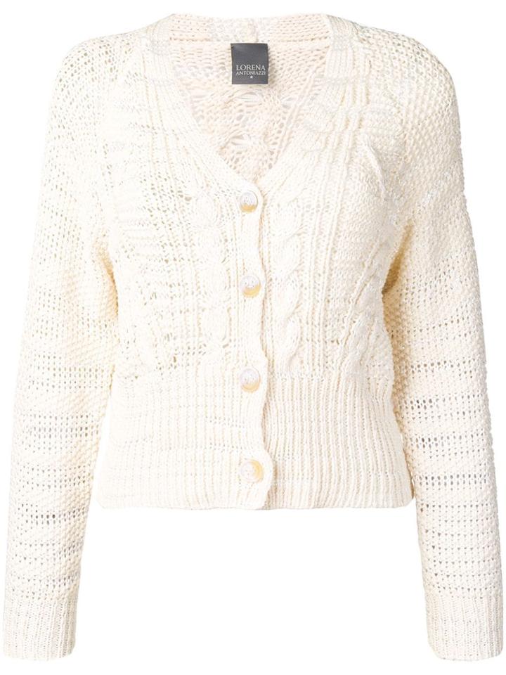 Lorena Antoniazzi Cable-knit Cardigan - Neutrals