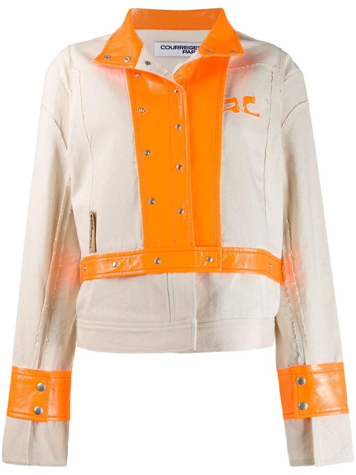 Courrèges Contrast Panel Jacket - Neutrals