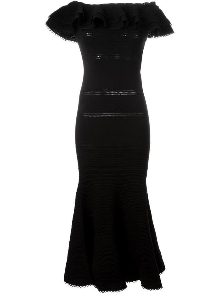 Alexander Mcqueen Victorian Lace Knit Dress, Women's, Size: M, Black, Cotton/polyamide