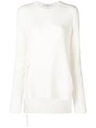 Stella Mccartney Asymmetric-hem Jumper - Nude & Neutrals