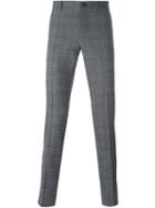 Dolce & Gabbana Prince Of Wales Check Trousers, Men's, Size: 46, Grey, Spandex/elastane/virgin Wool