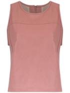 Clé Panelled Leather Blouse - Pink