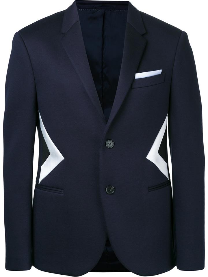Neil Barrett - Optical Illusion Jacket - Men - Viscose - 44, Blue, Viscose