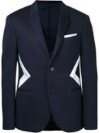 Neil Barrett - Optical Illusion Jacket - Men - Viscose - 44, Blue, Viscose