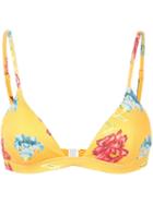 Onia Hippie Floral Danni Bikini Top - Yellow
