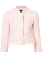Boutique Moschino Pearl Buttons Tweed Jacket - Pink & Purple