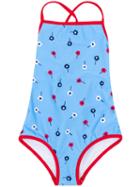 Oscar De La Renta Kids - Floral Print Swimsuit - Kids - Polyester/spandex/elastane - 5 Yrs, Blue