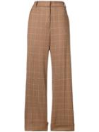 Antonelli Cropped Straight Leg Trousers - Brown