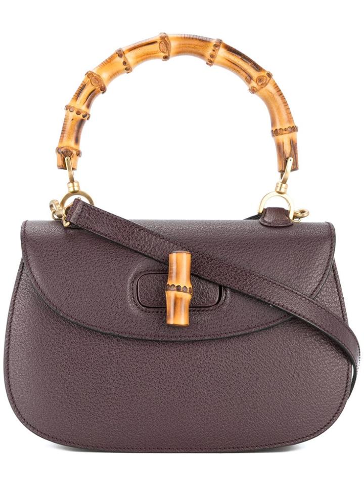 Gucci Vintage Bamboo Line 2way Tote - Brown