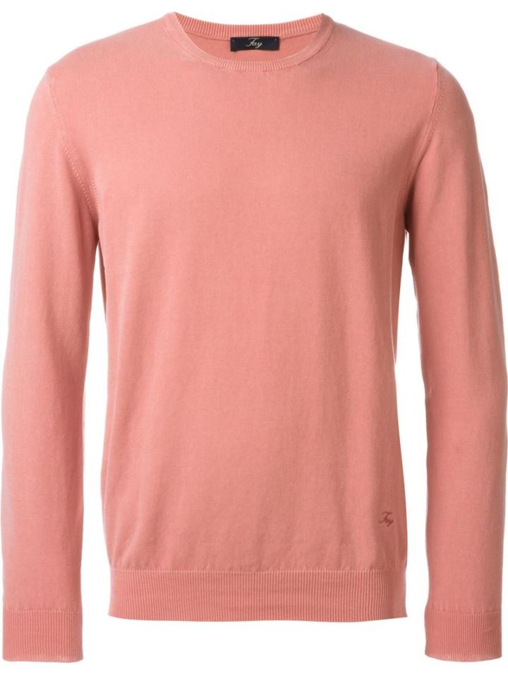 Fay Classic Jumper, Men's, Size: 54, Pink/purple, Cotton