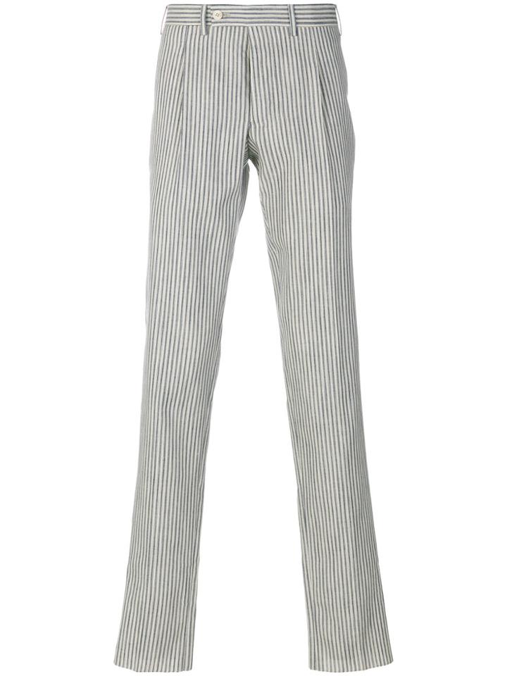 Gabriele Pasini Striped Straight Leg Trousers - Nude & Neutrals