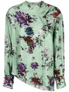 Each X Other Floral Print Asymmetric Blouse - Green