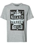 Mostly Heard Rarely Seen Logo Print T-shirt, Men's, Size: Large, Grey, Cotton