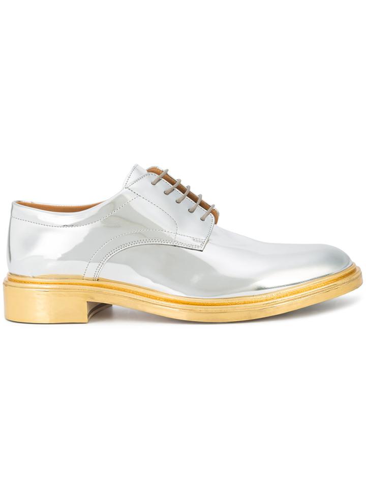 Maison Margiela Mirror Derby Shoes - Metallic