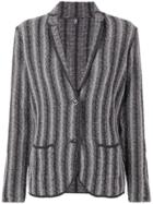 Eleventy Striped Knitted Blazer - Grey