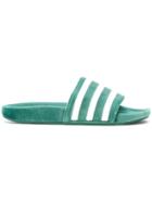 Adidas Striped Pool Slides - Green